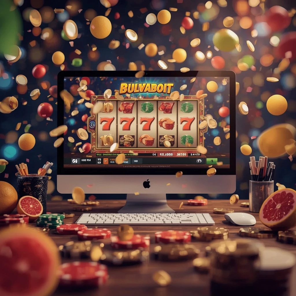 slot machines on the monitor PURE WIN CASINO